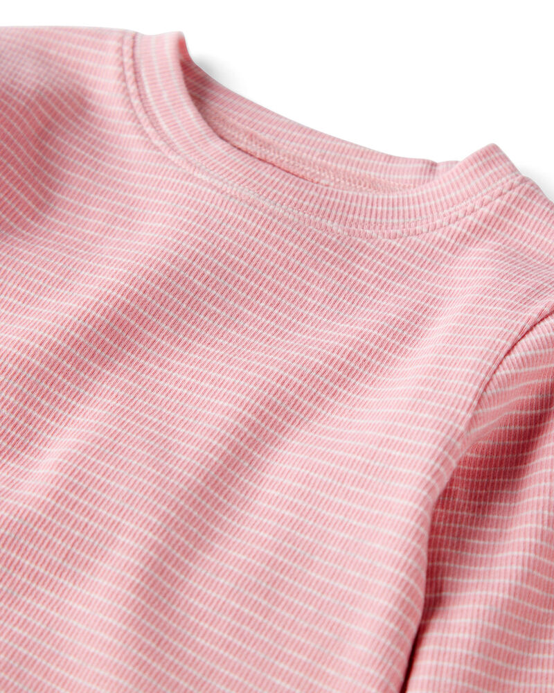 Toddler Girl Organic Cotton Pajamas in Stripes, image 2 of 4 slides