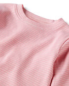 Toddler Girl Organic Cotton Pajamas in Stripes, image 2 of 4 slides