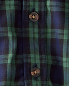 Baby Boy 3-Piece Plaid Print Cotton Bodysuit, Bowtie & Pant Set - Green/Tan, image 4 of 6 slides