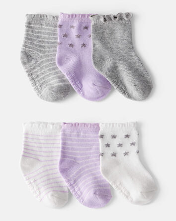 Baby Girl 6-Pack Ankle Socks, 