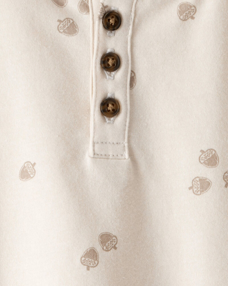 Toddler Boy Acorn Short-Sleeve Tee - Ivory, image 2 of 3 slides