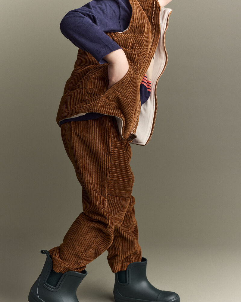 Toddler Boy Corduroy Pocket Pant - Cinnamon, image 3 of 7 slides
