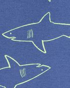 Toddler Boy 4-Piece Shark Surfboard 100% Snug Fit Cotton Pajamas - Blue, image 3 of 4 slides