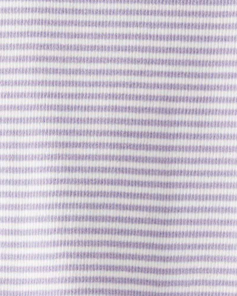 Baby Girl Striped Organic Cotton Pajamas Set, image 3 of 4 slides