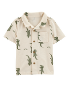 Toddler 2-Piece Alligator Button-Down Shirt & Pull-On Shorts Set, image 2 of 8 slides