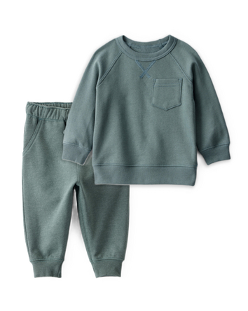 Toddler Boy 2-Piece DayDream Fleece Fleece Sweatshirt & Jogger Set - Green, 