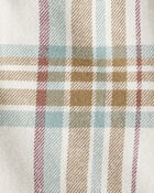 Baby Boy 2-Piece Plaid Cotton Long-Sleeve Tee & Pant Set - Brown/Green, image 4 of 6 slides