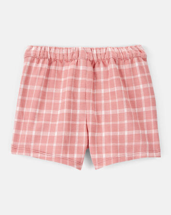 Toddler Girl Plaid Print Knit Skort - Pink, 