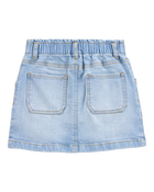 Kid 3-Piece Knit Tank Cardigan & Denim Skirt Set, image 5 of 6 slides