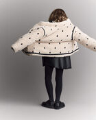 Toddler Girl Polka Dot Sherpa Jacket - Ivory, image 4 of 7 slides