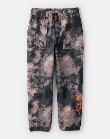 Boys Space Tie Dye Fleece Joggers, 
