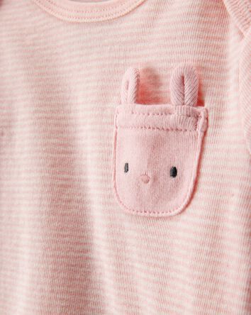 Baby 4-Piece Bunny Outfit Set - Pink/White, 