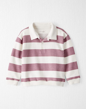 Toddler Organic Cotton Henley Top in Stripes, 