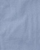 Baby Woven Shortalls - Blue, image 3 of 4 slides