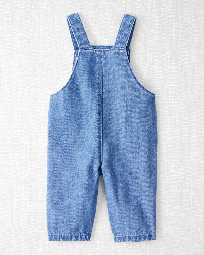 Baby Organic Cotton Denim Overalls, image 2 of 6 slides