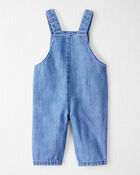 Baby Organic Cotton Denim Overalls, image 2 of 6 slides