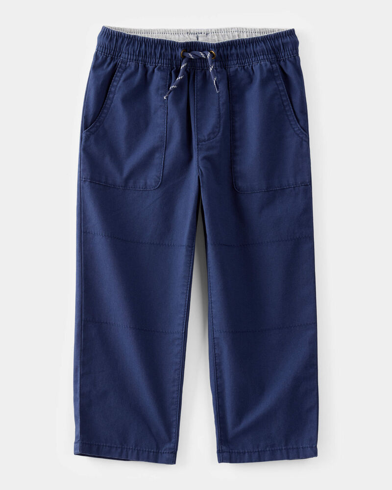 Toddler Boy Drawstring Pull-On Pants - Navy, image 1 of 4 slides