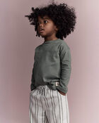 Toddler Boy Chillin' Long-Sleeve Relaxed Graphic Tee - Olive, image 3 of 7 slides