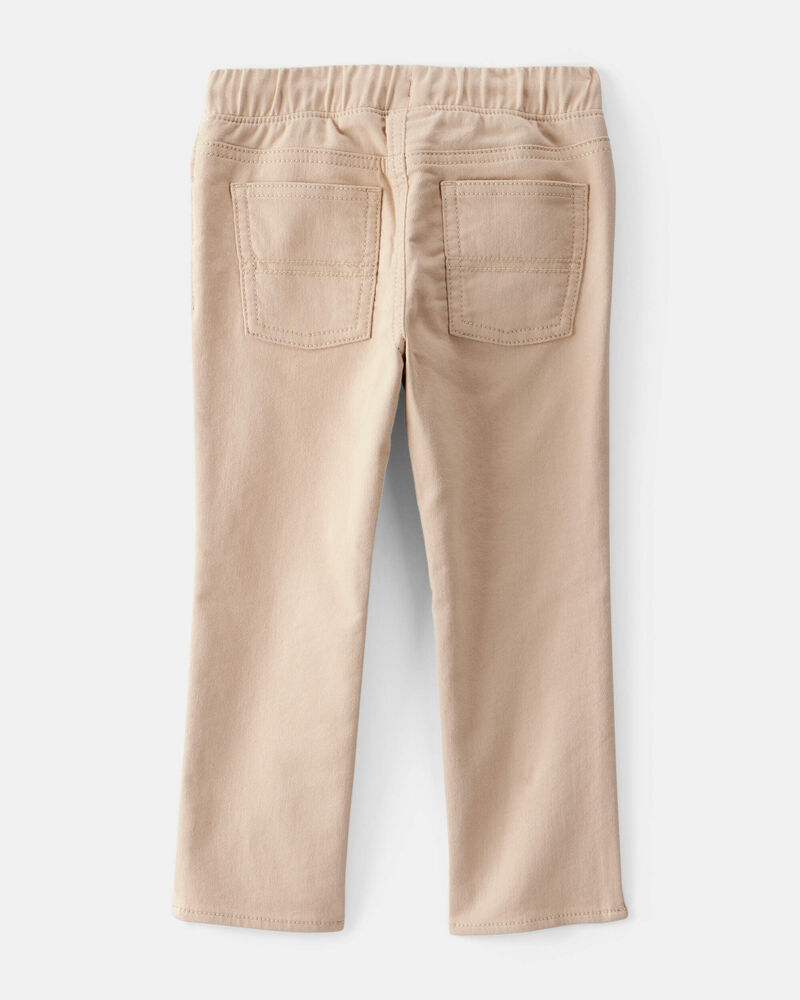 Toddler Boy  Pull-On Slim Fit Pants - Khaki, image 2 of 6 slides