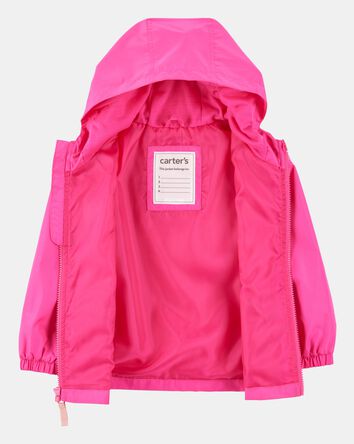 Toddler Girl Solid Windbreaker Jacket - Pink, 