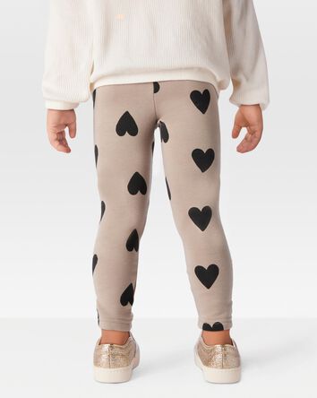 Toddler Girl Heart Cozy Fleece Leggings, 