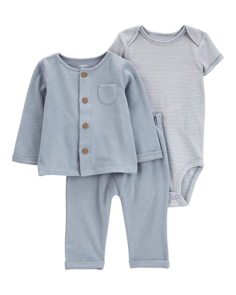Baby 3-Piece Little Cardigan Set, image 1 of 5 slides