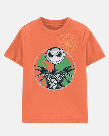 Boys Glow Nightmare Before Christmas Halloween Short-Sleeve Graphic Tee - Orange, 