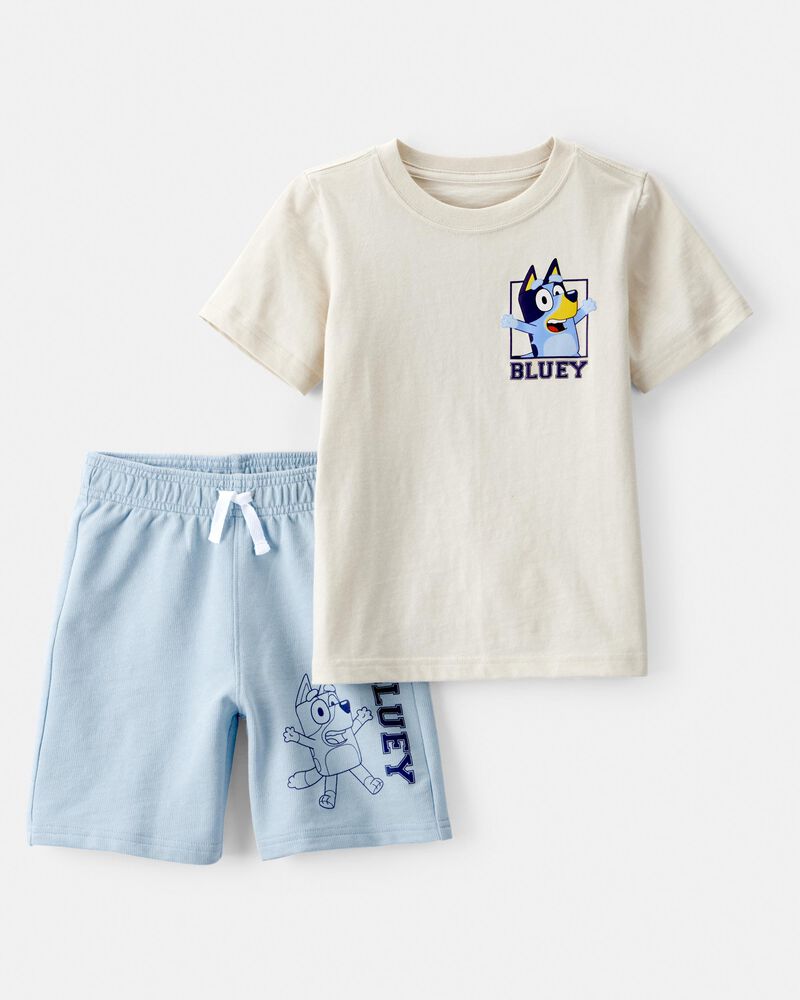 Toddler Boy 2-Piece Bluey Outfit Set - Ivory/Blue, image 1 of 5 slides
