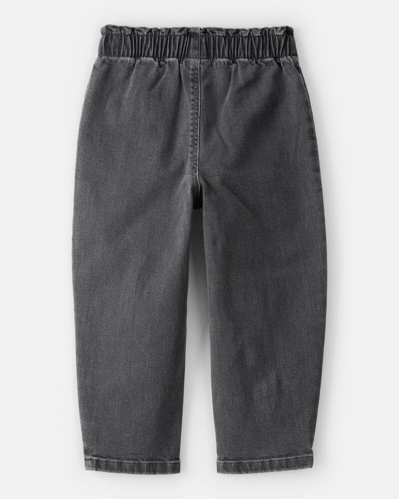 Toddler Girl Heart Pocket Barrel Jeans - Black, image 3 of 6 slides