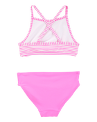 Toddler Girl 3-Piece Tropical Flamingo Print Rashguard Swim Set, image 2 of 5 slides