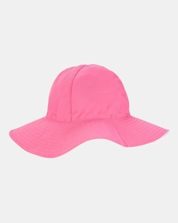 Toddler Girl Reversible Solid Swim Hat - Pink/White, 