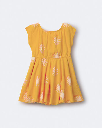 Toddler Girl Avenue Twirl&trade; Dress in Sunny Life Print - Golden Yellow, 