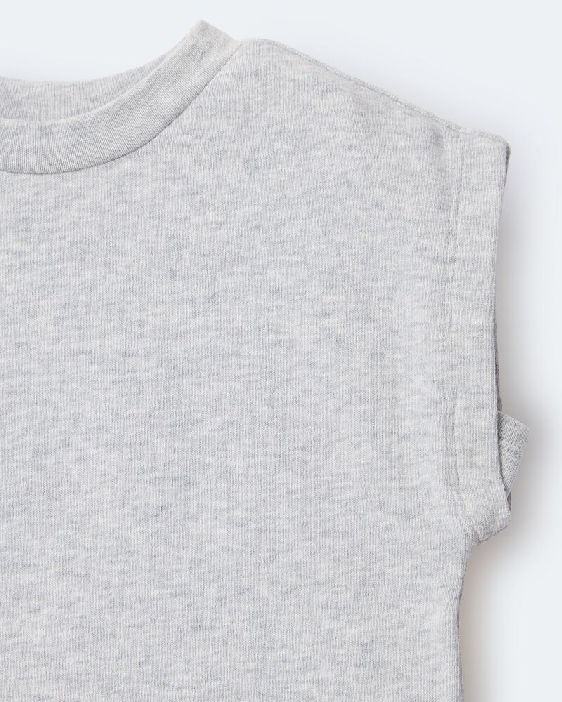 Toddler Girl Dolman-Sleeve Miriam Tee - Heather Grey, image 6 of 6 slides
