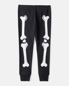 Toddler 2-Piece Glow Halloween Skeleton 100% Snug Fit Cotton Pajamas - Black, image 3 of 5 slides