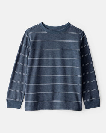 Boys Striped Long-Sleeve Tee - Navy, 