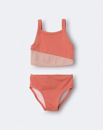 Toddler Girl Colorblock Tankini Set - Orange, 