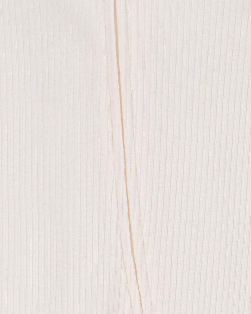 Baby Zip-Up Ribbed Sleep & Play Pajamas - Ivory, image 2 of 4 slides