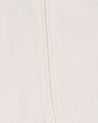 Baby Zip-Up Ribbed Sleep & Play Pajamas - Ivory, image 2 of 4 slides