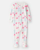 Baby Girl Floral DreamPlush Snug Fit 1-Piece Pajamas, image 1 of 4 slides