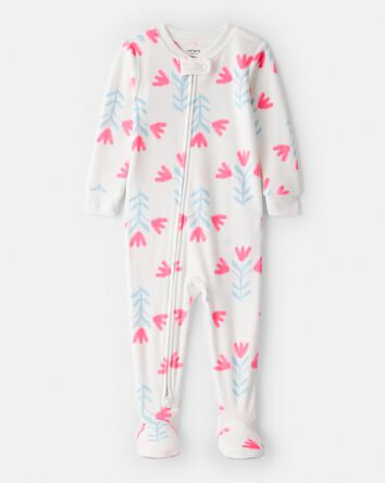 Baby Girl Floral DreamPlush Snug Fit 1-Piece Pajamas, 