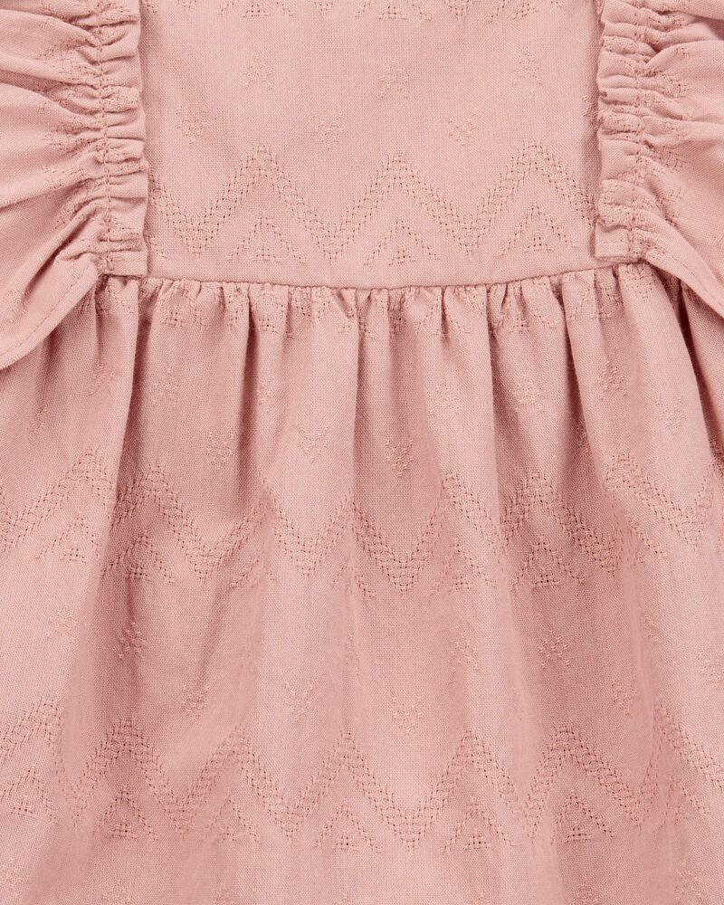 Baby Flutter Tiered Dress - Pink, image 4 of 5 slides