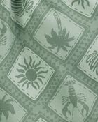 Toddler Boy Geometric Swim Trunks - Green, image 3 of 4 slides