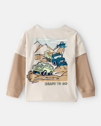 Toddler Boy Graphic Tee - Tan, 