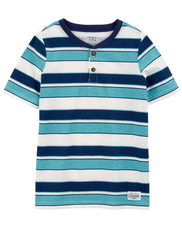 Kid Striped Henley Tee, 