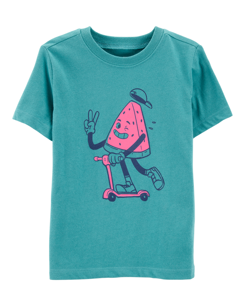 Toddler Watermelon Short-Sleeve Graphic Tee - Green, image 1 of 3 slides