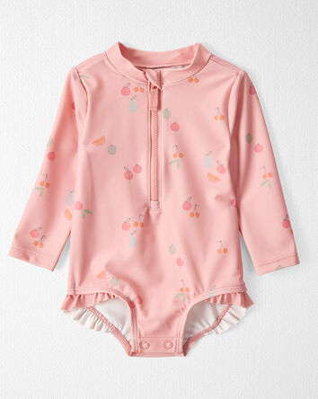 Baby Girl Recycled Ruffle Swimsuit, 
