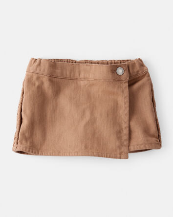 Baby Girl 100% Cotton Skort - Brown, 