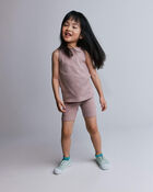 Toddler Girl Ribbed Playtime Tank Top - Mauve, image 3 of 4 slides