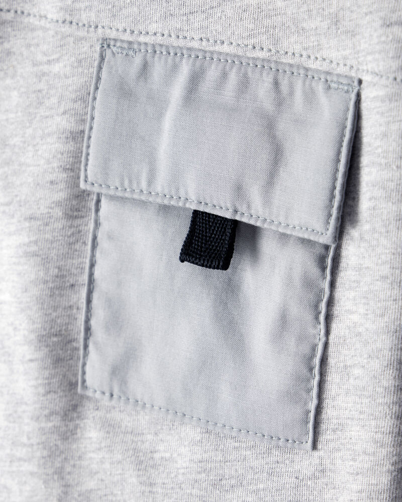 Toddler Boy Short-Sleeve Pocket Tee - Grey, image 2 of 5 slides
