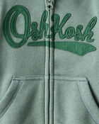 Baby Boy DayDream Fleece Hooded Zip-Up Jacket - Green, image 3 of 4 slides